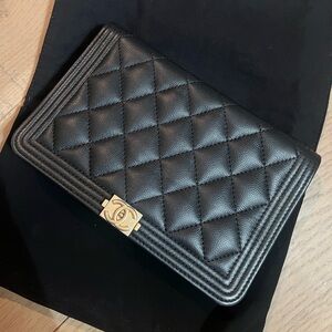 Chanel Boy Bag on a Gold Chain